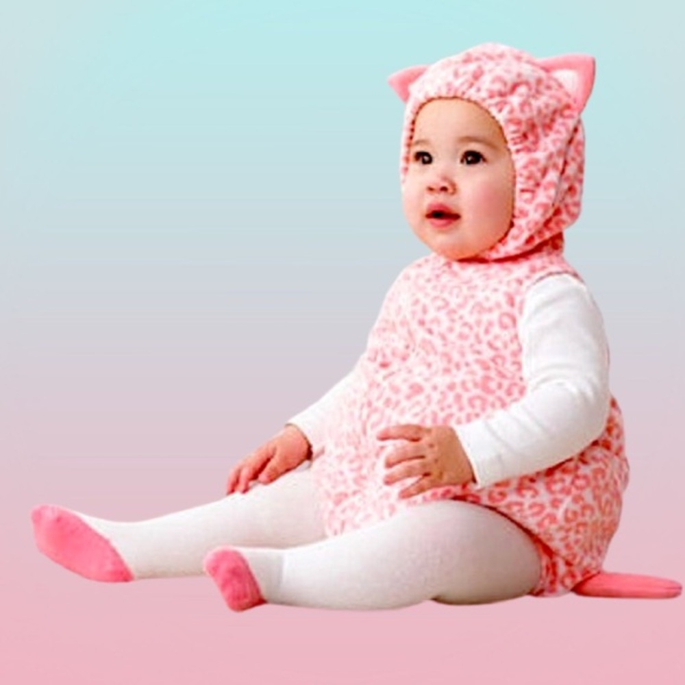 PINK CAT COSTUME NWT 3pc
